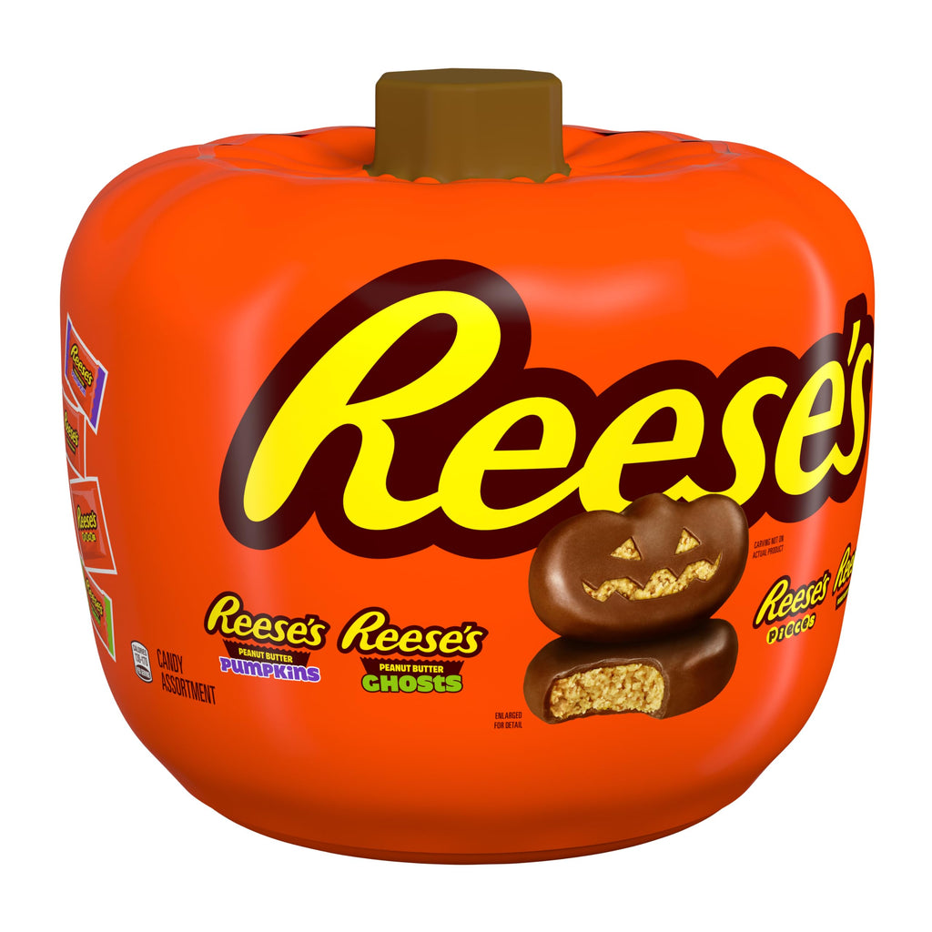Reese's Assorted Peanut Butter Halloween Candy Pumpkin Bowl, 110 ct