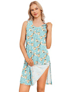 Deyeek Post Shoulder Surgery Dress Women Tearaway Sleeveless Dresses Full Open Adaptive Clothing for Port Access