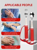 Adaptive Utensils for Disability Gadgets Swivel Fork Spoon Easy Grip Safe Stainless Steel,for Hand Tremors Parkinson's patients, 360° Rotatable Alzheimers Handicap accessories for daily living Elderly