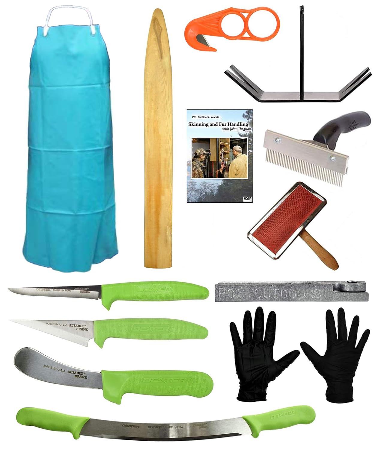 AuSable Brand All-in-One Deluxe Fleshing Beam Fur Handling Kit - Huge Savings (6x48 Fleshing Beam Kit)