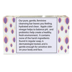 One With Nature Feminine Cleansing Bar 3Pack 3.5oz Fragrance-Free Soap Bar, Dermatologist Tested, Probiotics, Apple Cider Vinegar, Omega Fatty Acids, Oatmeal, Gentle Cleanser for Face, Body