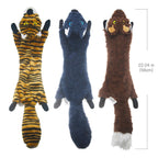 SHARLOVY Dog Squeaky Toys 5 Pack, Pet Crinkle Toy No Stuffing Animals Plush