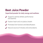 PURE SYNERGY Organic Beet Juice Powder | Pre-Workout Supplement | Organic Beet Root Juice Powder | for Healthy Circulation, Exercise, and Detoxification (6.4 oz.)