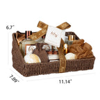 Coconut Vanilla Spa Gift Set, Complete Spa Gift Baskets for Women & Men