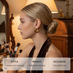 EYESHOCK Chunky Hoop Earrings for Women, Tortoise Shell Leopard Hoops