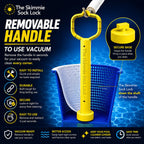 Skimmie Sock Lock - Ultimate Pool Cleaning Convenience: Removable Handle for Skimmer Socks Keeps Debris in, Even When Pump's Off
