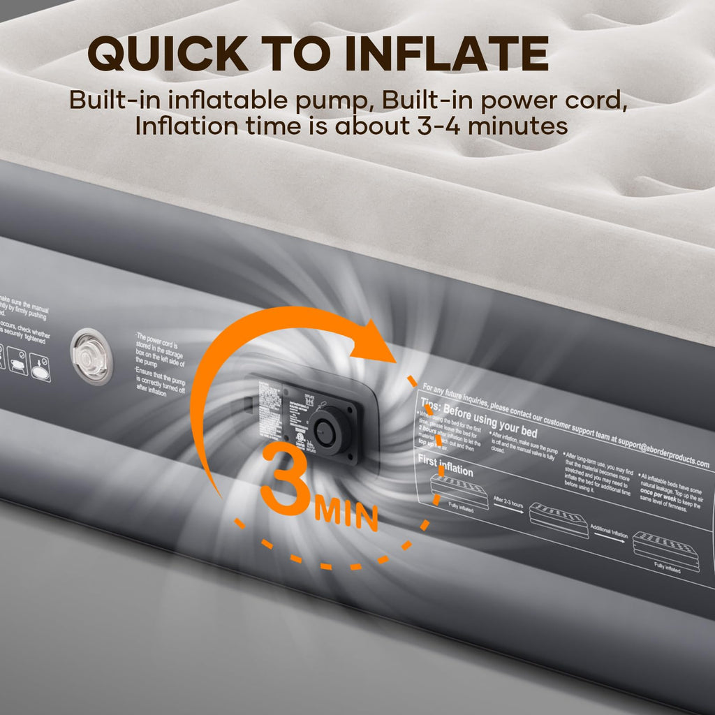 InnoTruth Cal King Air Mattress with Built in Pump, Family Choice Award Winner-Inflatable Blow up Mattress, 18" Raised Colchones Inflables Air Bed for Guests & Home, Ideal for Home Use and Outdoor