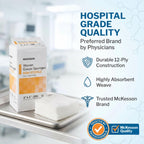 McKesson Non-Sterile Woven Gauze Pads, 4 x 4 in, 2000 ct