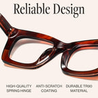 CCVOO 3.25 Oprah Style Reading Glasses for Women, Stylish Eyeglasses, Blue Light Readers for Women, Cheaters