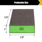 18 Pack Sanding Sponge, Washable and Reusable Sanding Block for Wood Drywall Metal Glasses Coarse/Medium/Fine/Superfine in 60/80/120/220 Grit Sandpaper Block Sand Paper Brick (3.9'' × 2.8'')