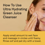 Acure Ultra Hydrating Green Juice Face Cleanser - Superfood Cleanser, Green Face Wash for Women & Men, Clean Skin Formula, Detoxifying Facial Cleansing Foam - 4 fl oz (2 Pack)