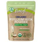 Konsyl Organic Psyllium Husk Powder - Perfect for Vegan Baking - USDA Certified Fiber Supplement Powder - All Natural, Gluten-Free, Sugar-Free, Unflavored