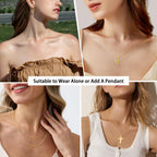 Jewlpire 18k Gold Plated Chain Necklace for Women, 1.2mm Cable Chains 18k Gold Plated Chain for Women Sturdy & Shiny Women's Chain Necklaces, 22 Inches