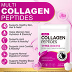 AEBEFBAW Multi Collagen Peptides Powder | Types I, II, III, V, X | 16 Oz (41 Servings) Hydrolyzed Collagen Peptides | Supports Healthy Skin, Joints, Hair, and Nails | Unflavored & Dissolves Easily