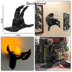 DAZONGE Halloween Decor 3Set Creepy Hands with Candles Halloween Wall Decor
