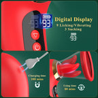 Gasevimo Vibrator Sex Toys for Women - 5IN1 AI APP Rose Toy Adult Toys Sucking Vibrator, 3 Sucking, 9 Tongue Licking & Vibrating Sex Toy, 2 Removable Cup LCD Display Clitoral Vibrators Sex Novelties