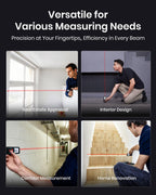 Laser Measure Device, MiLESEEY 229ft Digital Laser Tape Measure with Upgrade Electronic Angle Sensor, 2mm Accuracy, Area Measurement,Volume and Pythagoras, 2" LCD Backlit,Mute, Battery Included