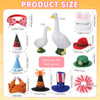 ZhouBoat 8 Set Holiday Goose Outfit 23"/17" Cement Goose Clothes Costume for Porch Garden Yard Decor July 4th Halloween Thanksgiving Christmas Winter Easter Valentine Carnival Patio Yard Lawn