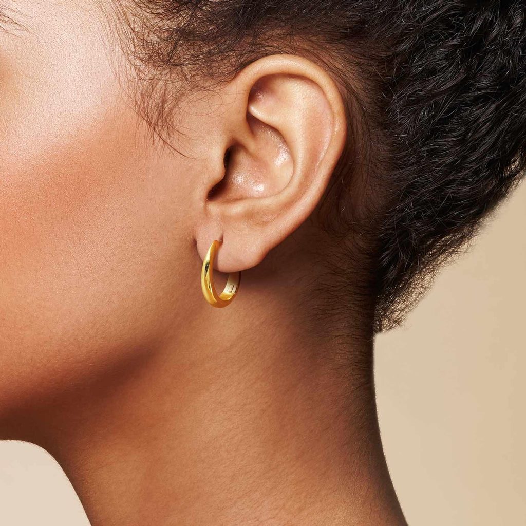 Degerde Gold Hoop Earrings for Women 14K Gold Earrings for Women