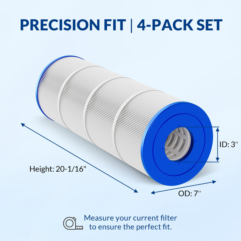 Swimara Pool Filter Cartridge, Essential Series, Replacement for PCC80 R173573 178580 817-0081, Compatible with Pentair Clean & Clear Plus 320 Waterway 325, Cylindrical Fabric, 320 Sq. Ft. 4-PK