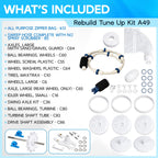 Upgraded Pool Cleaner Rebuild Repair Replacement Fit for Polaris Zo-diac Automatic 280 TR28P with Wheel, Tire, Drive Shaft, Turbine Bearing, All Purpoe Bag, Sweep Hose, Wheel Bearing, Tailsweep Pro