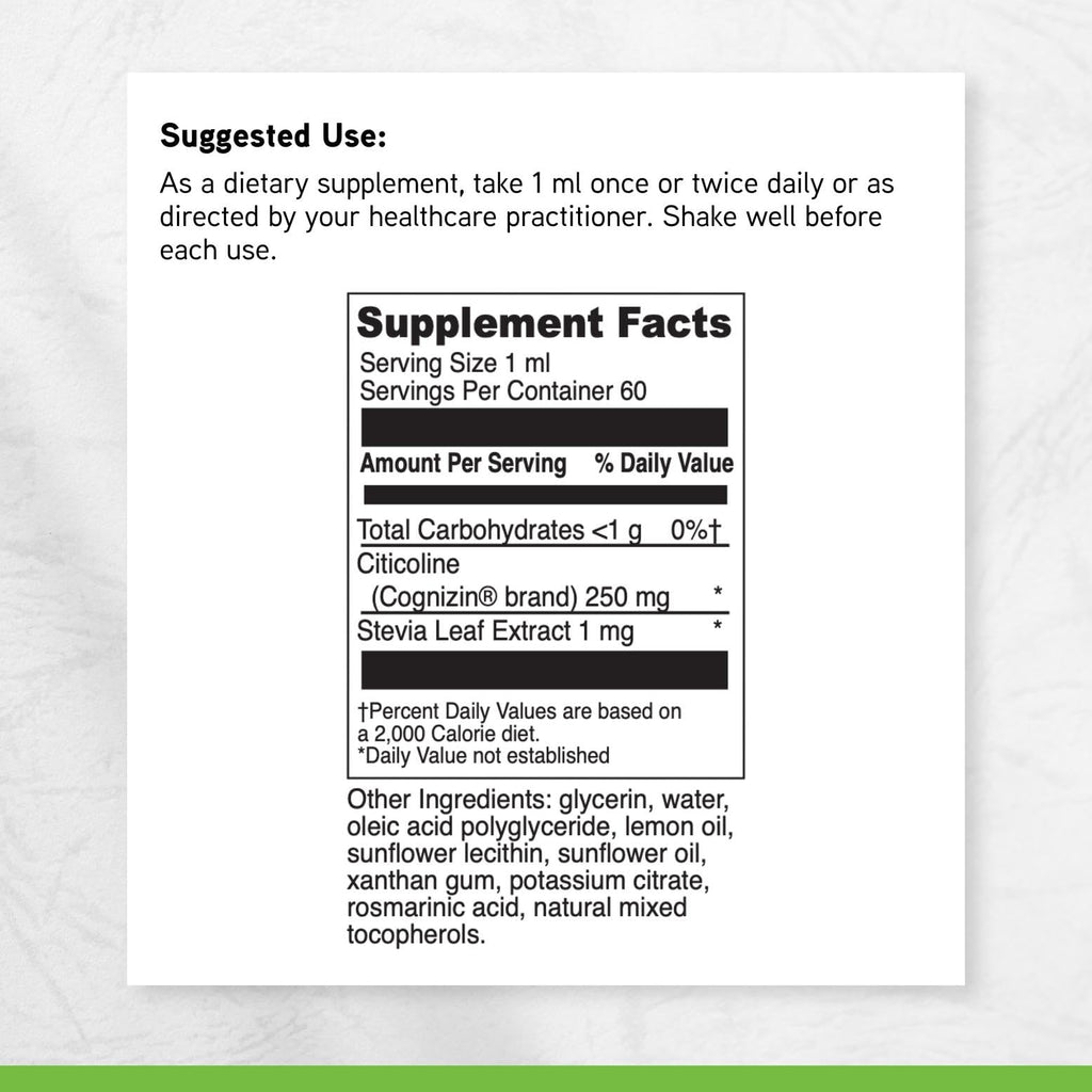DaVinci Laboratories - Liposomal Citicoline - 60 Servings - 2 Fl Oz