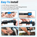Pool Chlorinator Flexible PVC Tubes R172091 fit for Pentair Rainbow 320 Chlorine/Bromine Feeders, with R172272 Elbow R171097 Tube Support Fitting Compatible with Pentair 322 Feeder
