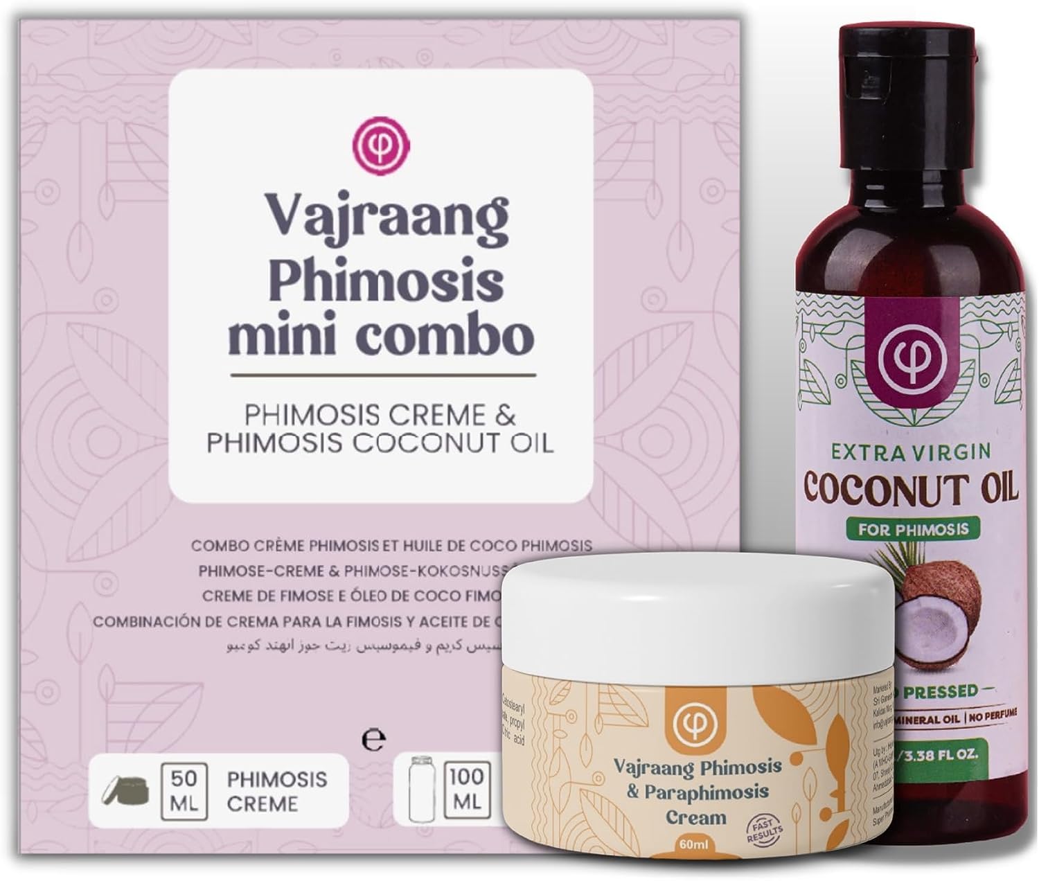 Vajraang Phimosis mini combo with Phimosis Creme & Phimosis oil
