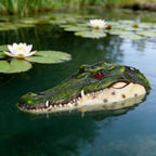 Benhurb Pond Floating Alligator Head Decoy, Pools Float Fake Gator Head Duck Detterent Crocodile Head Decoy for Koi Garden Yard Decoration Swimming Pool Animal Protector