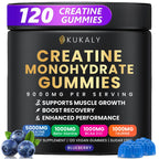 ZyterX Creatine Monohydrate Gummies for Men & Women, 9000MG Creatine Gummies Sugar Free with L-Taurine, BCAA 2:1, B12 B6 for Boost Strength, Focus & Endurance, Vegan, Non-GMO, Blueberry 120pcs