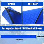 Pool Handrail Covers with Zippers 4 6 8 10 Ft Inground Swimming Pools Hand Rail Cover, Anti-Slip Cool Touch Heat Resistant, Royal Blue, Non Slip Swim Pool Railing Ladder Stair Handle Grip (8 Feet)