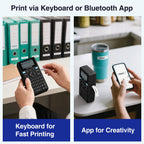 SUPVAN E11 Keyboard & Bluetooth Label Maker Machine with 4 Tapes