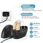 Hearing Aids, Hearing Aids For Seniors with Noise Reduction Function and Volume Control, Hearing Aids Rechargeable,Apply To Hearing Devices For Seniors and Adults,Black