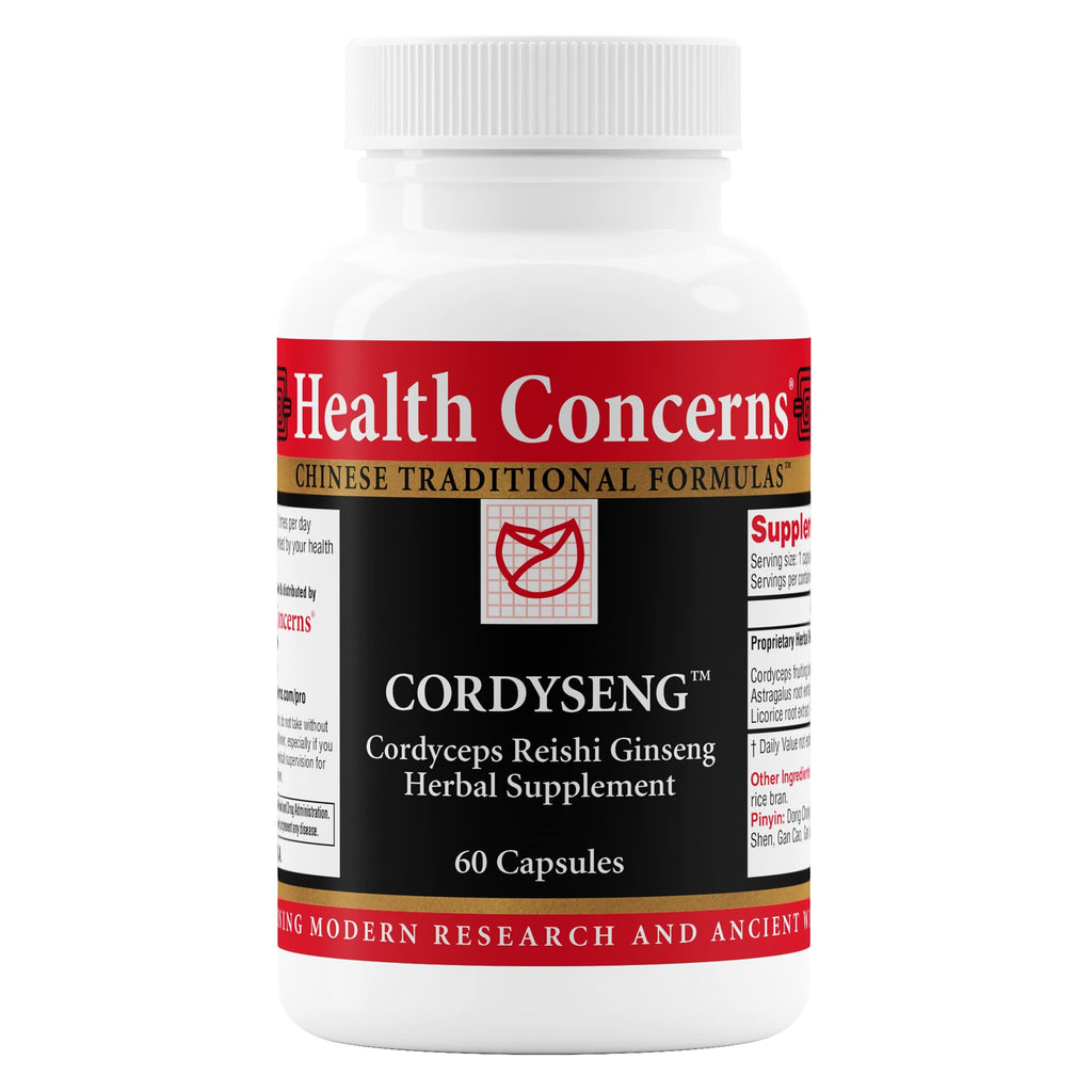 Health Concerns CordySeng – Immune System Support Supplement – Cordyceps Reishi Ginseng Astragalus Adaptogen Blend – Traditional Chinese Medicine – Respiratory & Energy Support – 60 Capsules