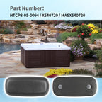 XQK 2 Pack Hot Tub Compatible with Master Spas Pillow - Generic Charcoal Grey Flat Pillow Starting in 2009 HTCP8-05-0094 / X540720 / MASX540720