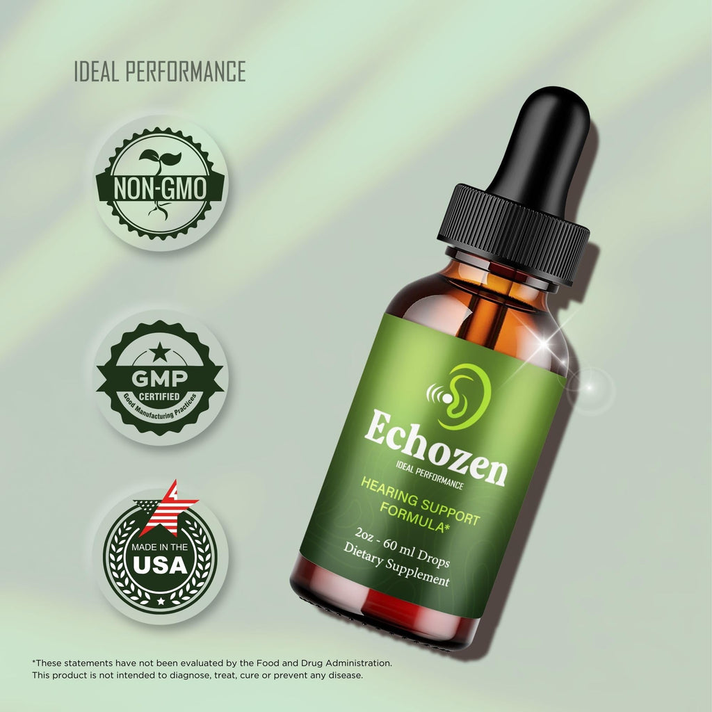 EchoZen Drops – Official EchoZen Ear Health & Hearing Support Supplement Droppers - Maximum Strength, All Natural Liquid Formula for Clear Sound, Echo Zen Inner Ear Health Support Reviews (3 Pack)