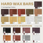 Laminate Vinyl Floor Repair Kit - Set of 22 Wood Floor Wax Furniture Touch Up Markers, Linoleum Repair Kit Cover Up Scratches, Cracks, Stains for Wooden Door, Floor, Table, Cabinet, Desks