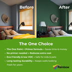 THE ONE All-In-One Paint & Primer - Green Satin, 8.5 Fl Oz/250ml | 1 Coat Formula | Easy Indoor & Outdoor Decorating for Home & Garden Walls, Floors & Furniture | Water-Based & Low VOC