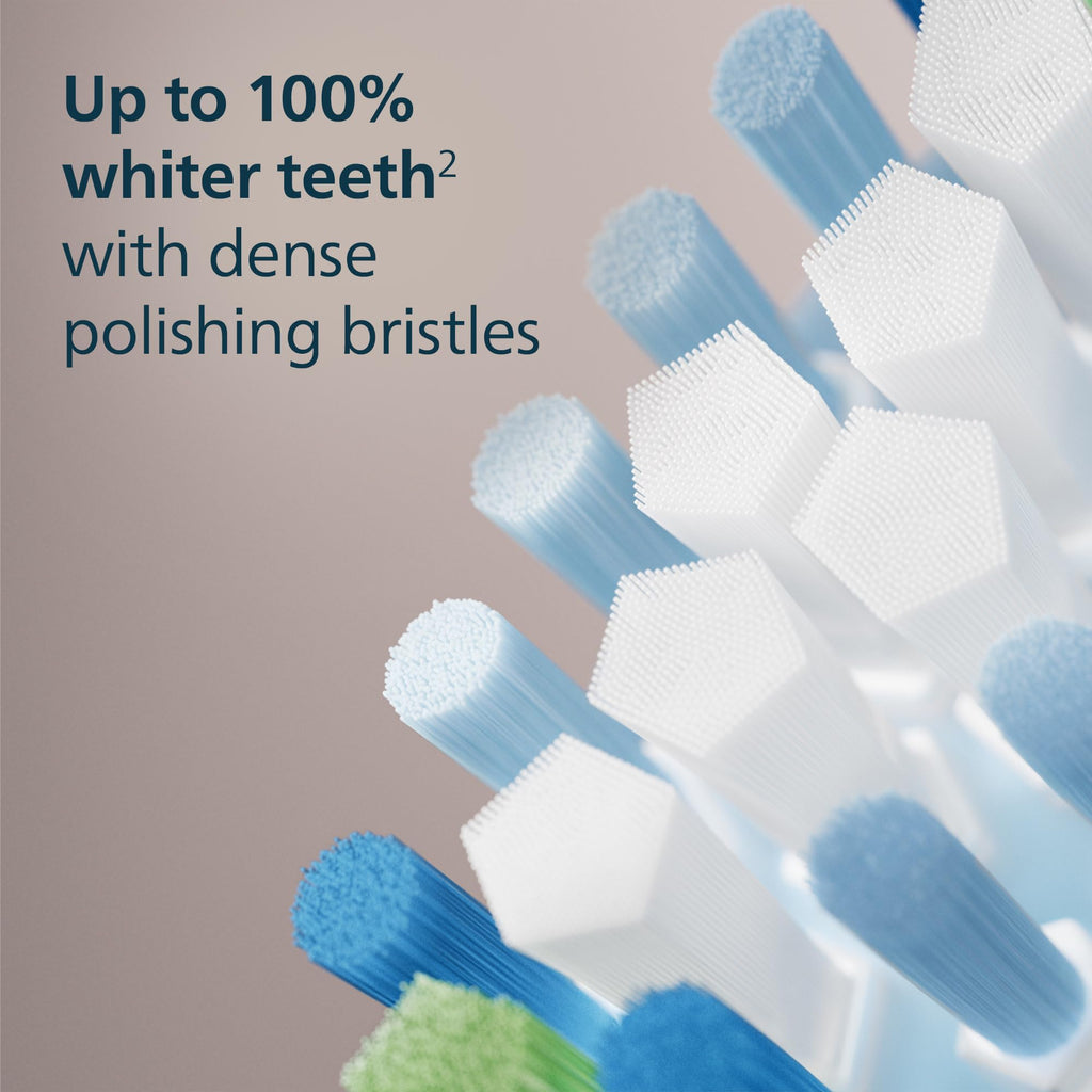 Philips Sonicare C3 Two-in-One - Genuine Replacement Electric Toothbrush Heads, Black, 2 Pack, HX9042/95