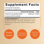 NatureBell Liposomal Vitamin C 2,000mg Per Serving, 240 Capsules | High Absorption Fat-Soluble Vitamins – Max Strength Antioxidant* Supplement – Non-GMO, Gluten Free