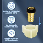 5 PACK PEX Plumbing Fittings Brass Crimp Fitting,1/2 in PEX Fittings X 1/2 Female NPT,PEX Threaded Swivel Adapter for Pipe Plumbing Connection, ASTM F1807