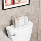 Cq Acrylic Wall Mount Multifold Paper Towel Dispenser & Box for Bathroom,Home -10.2x3.7x7.1 Inch - Clear Commercial Paper Towel Holder for Folded,Z Fold,C Fold,Trifold,Napkin,Hand Paper Towel