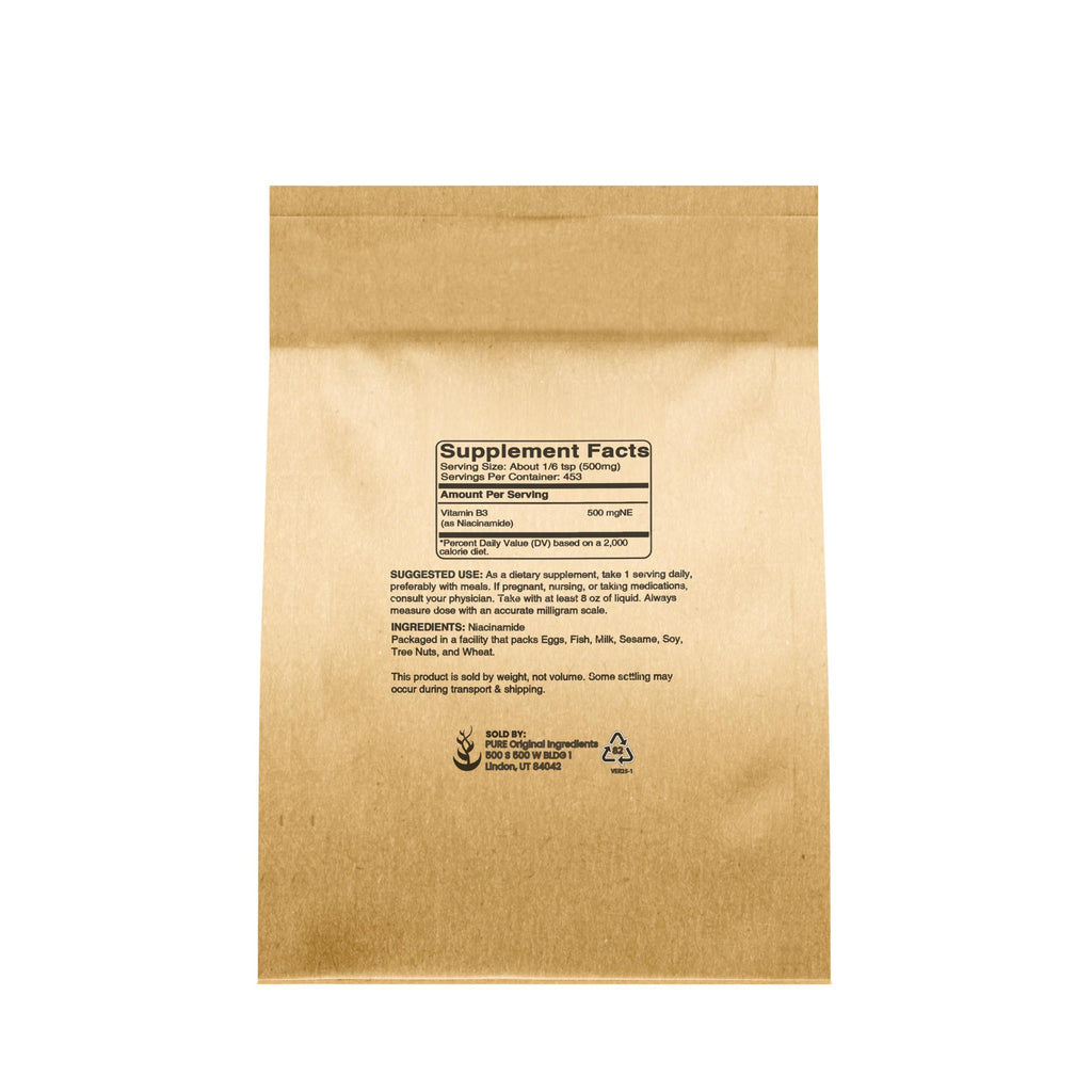 PURE ORIGINAL INGREDIENTS Niacinamide (8oz) Flush-Free Vitamin B3 Powder, Dietary Supplement