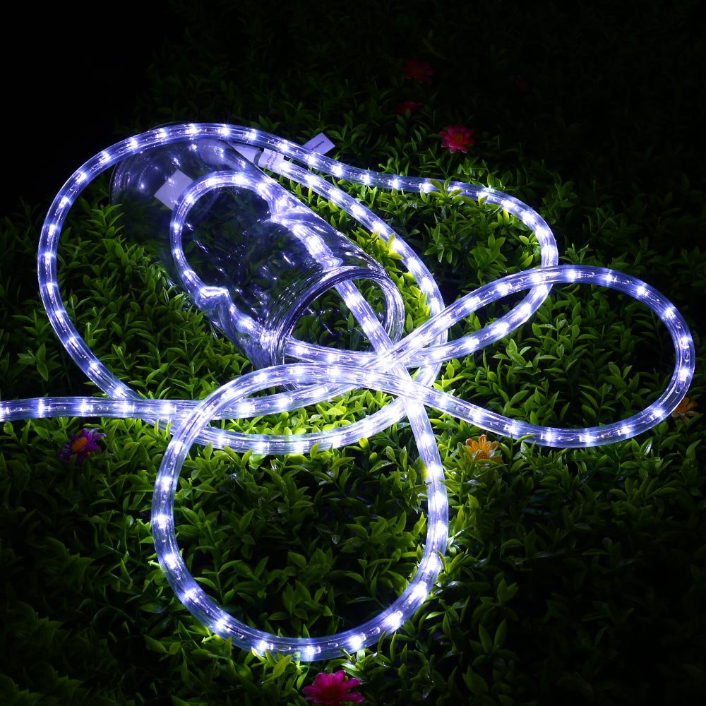 Brizled Cool White Rope Lights Connectable, 18ft 216 LED Rope Light Outdoor