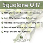 OPO Squalane Oil - Pure, Natural, Plant-Derived, Non GMO, Refined - 16 oz - Squalene Alternative, from Olive - Ultra Hydrating & Moisturizing Carrier Oil - hexane free, cold pressed