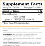 Integrative Therapeutics Lipase Concentrate-HP - Enzyme Supplement for the Digestion of Fats - Nutrient Absorption & GI Tract Health Support* - Dairy-Free & Vegan - 90 Count (45 Servings)