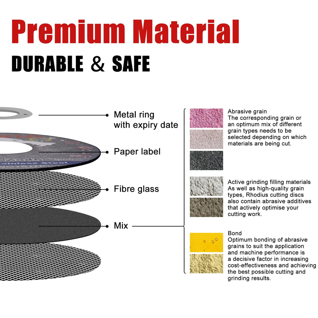 JINSINA Cut Off Wheels 27 PCS, 4 1/2 Inch Metal and Stainless Steel Cutting Wheel, Fast Cutting Disc for Angle Grinder (4-1/2 x .045 x 7/8inch) 25+2pcs