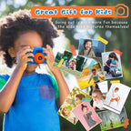 Seckton Upgraded Kids Selfie Camera, HD Digital Video Camera-Navy Blue