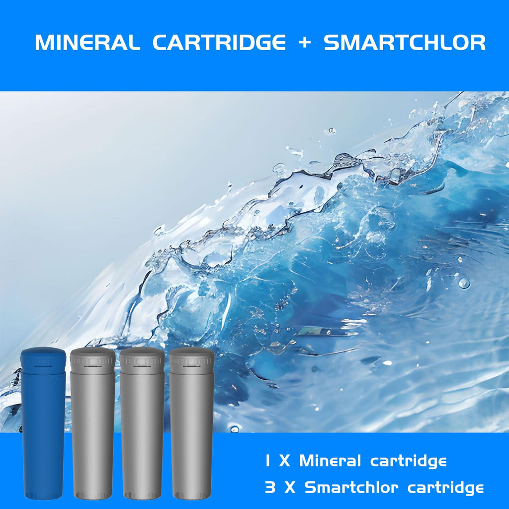 Mineral Cartridge + SmartChlor Cartridges Compatible with FROG Ease in-Line SmartChlor Mineral Cartridges System for Marquis, Caldera, Artesian & Hot Springs Spas, Up to 600 Gallons (1+3) Pack