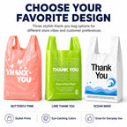 YoYoRain PINK Thank you bags, 800PCS T shirt bags, To Go Bags,Grocery bags, Reusable and Disposable,Perfect for Small Business,Take Out,Retails,11"x6"x21"(800)